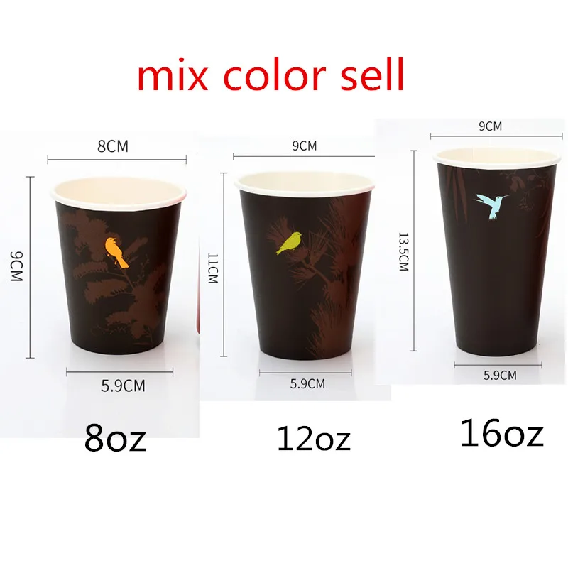 50pcs High Quality Coffee Cup Disposable Cups Milk Tea Soy Packaging Cups  8oz 280ml 10oz 330ml Drinking Double Thick Paper Cup - Disposable Cups -  AliExpress