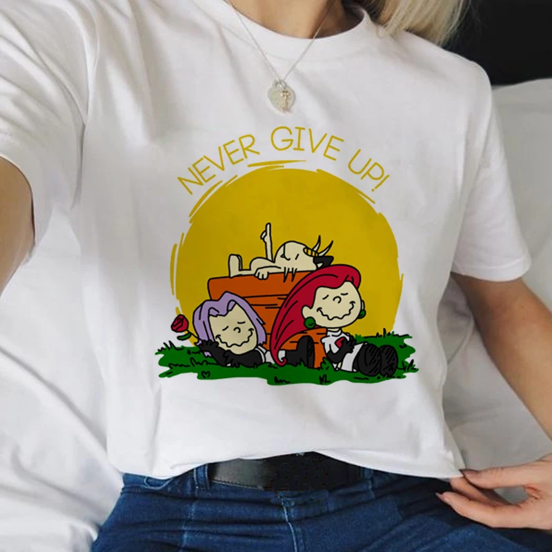 Женская футболка в стиле Харадзюку «Покемон го каваи Пикачу», Ullzang, забавная футболка в стиле аниме, 90 s, милая футболка с героями мультфильмов, корейский стиль, женская футболка - Цвет: 8264