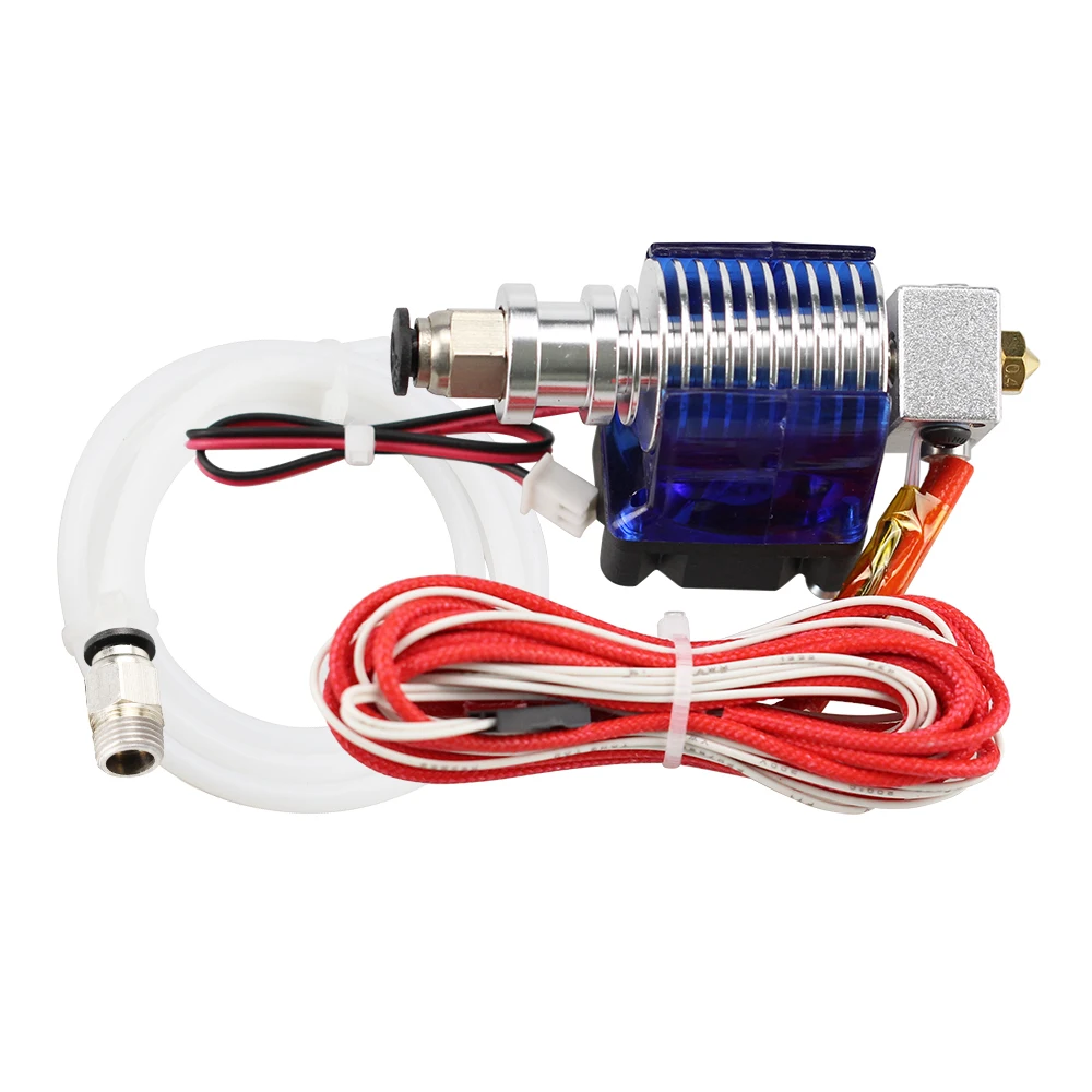 V6 экструдер j-головка Hotend с вентилятором PTFE трубка 0,4 мм удаленные части для 1,75 мм 3 мм нити 3d принтер Часть термисторы 12 В 40 Вт - Цвет: Long Distance