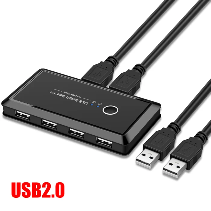 KVM переключатель коробка 2 компьютеры обмен 4 USB устройства для клавиатуры сканер проектор NC99