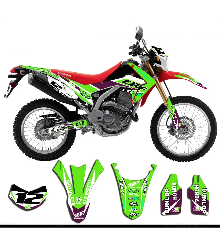 Графика фоны наклейки комплект для Honda CRF250L CRF250M 2010 2011 2012 2013 CRF 250L/M CRF