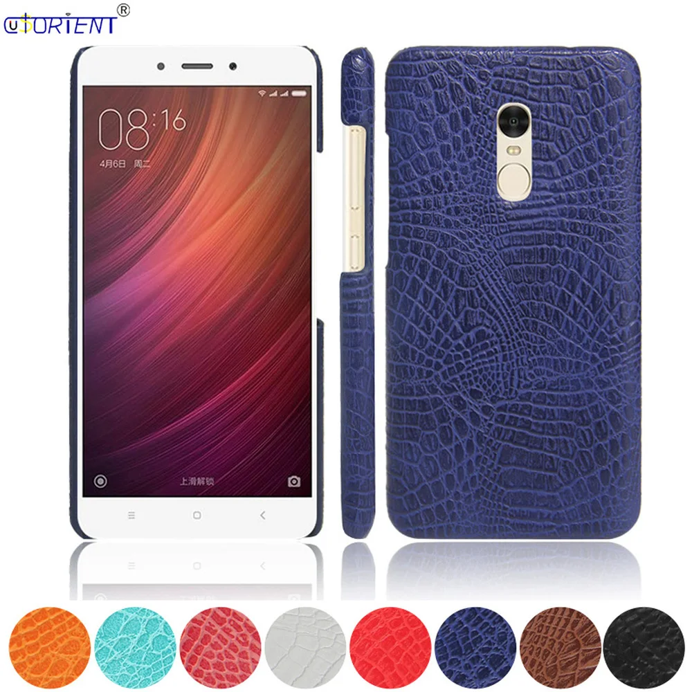Жесткий Чехол-бампер для Xiaomi Redmi Note 4 4X с узором под кожу крокодила жесткий