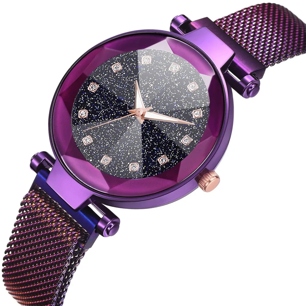 2019 Top Brand Watches Women Fashion Luxury Starry Sky Diamond Buckle Ladies Quartz