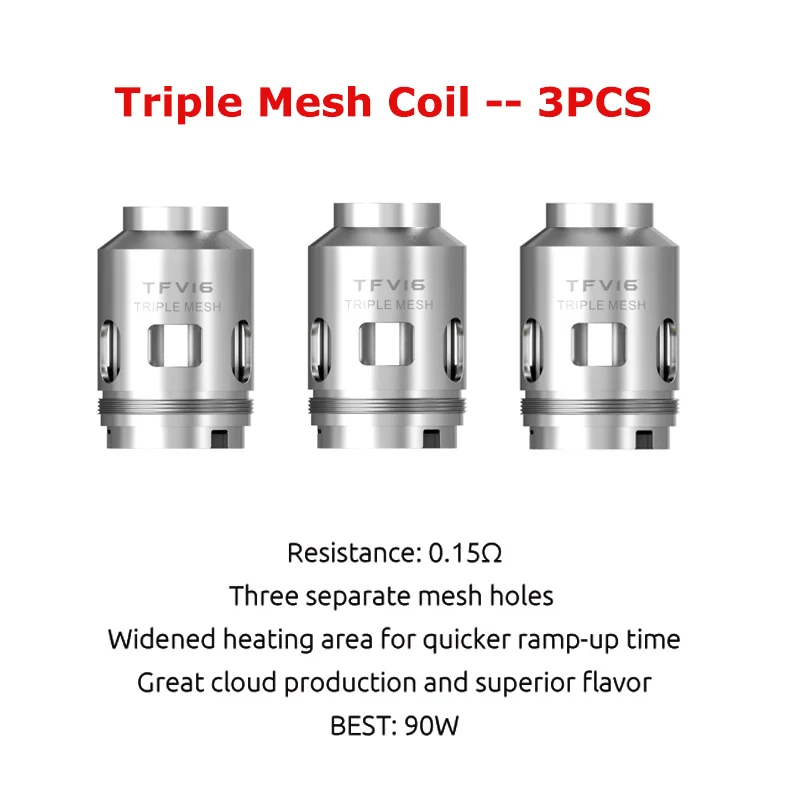 Оригинальный TFV16 Mesh двойная Тройная коническая сетчатая катушка подходит для SMOK 9