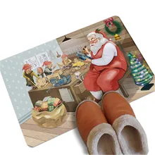 Креативный ультра-тонкий Дед Мороз коврики для гостиной Противоскользящий Рождественский декоративный ковер X3349