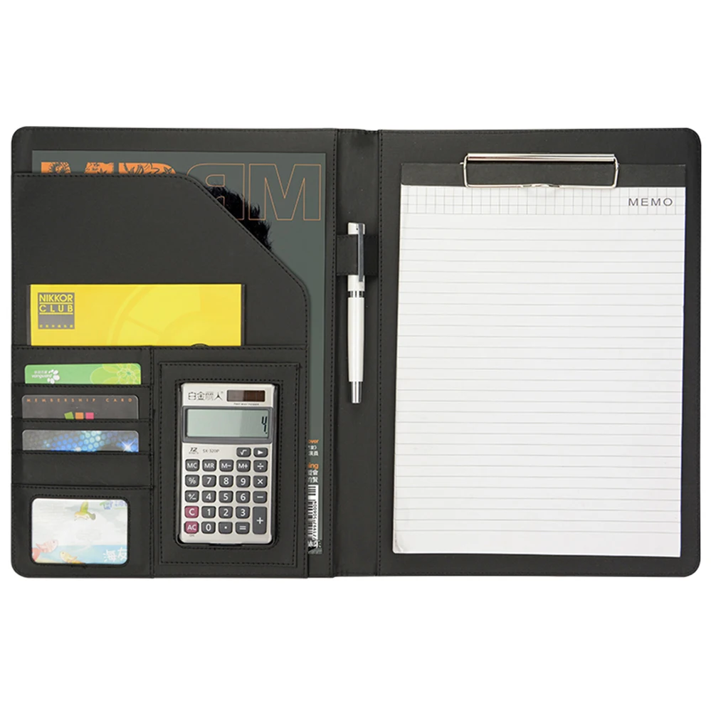Папка формата А4 из искусственной кожи папка для документов с калькулятором по