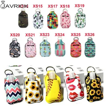 

1 Set Hand Sanitizer Keychain Holder Travel Bottle Refillable Containers 30ml Flip Cap Reusable Bottles with Keychain Carrier