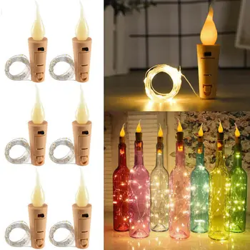 

10PCS/Set Wine Cork Light Solar Powered Outdoor Light Bottle Cork String Starry Lamp Night Solar Fairy Light Home Decor