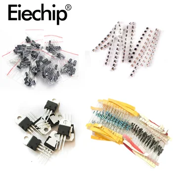 

Mixed kit DIY Assorted kit 1 / 4W metal film Resistor / Diode / Inductor / Electrolytic Capacitor / Transistor