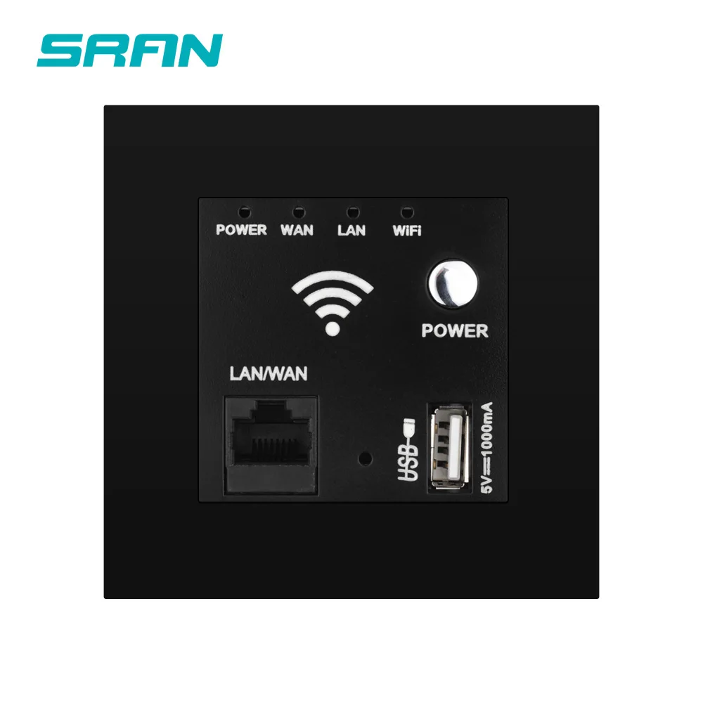 SRAN настенная Wi-Fi Розетка с USB огнезащитной панелью ПК 86 мм* 86 мм 300 МБ Беспроводная релейная розетка