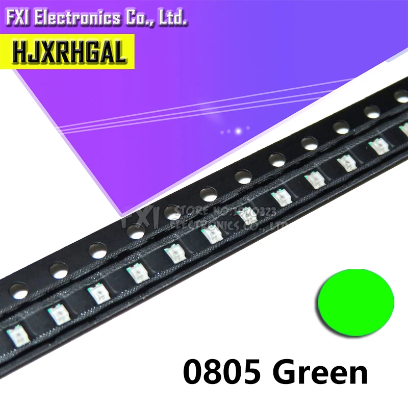 100 шт. зеленый 0805 SMD светодиодный диоды для подавления переходных скачков напряжения светильник горячая распродажа