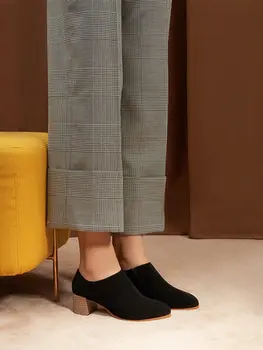 

Leather boots 2019 spring and autumn new and ankle boots large single boots bare boots Chelsea autumn and winter women's boots