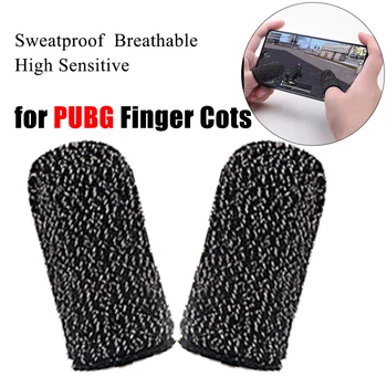 

1 Pair Finger Cots for PUBG Stall Sensitive Game Controller Sweatproof Breathable Touch Screen Finger Sleeve for iPhone Samsung