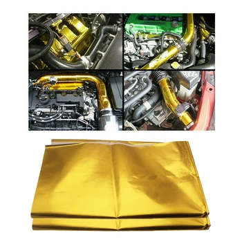 

2pcs Reflect Gold Engine / Intake Barrier Mat 39 'x47 ' Sheet Wrap