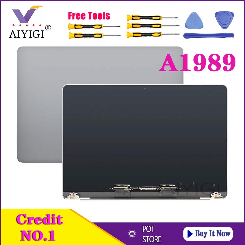 Nuovo Schermo Del Computer Portatile Display Lcd Assembly Space Grey Grey Silver Color Per Macbook Pro Retina 13 "A1989 Emc 3214 Mr9Q2 2018 Anno