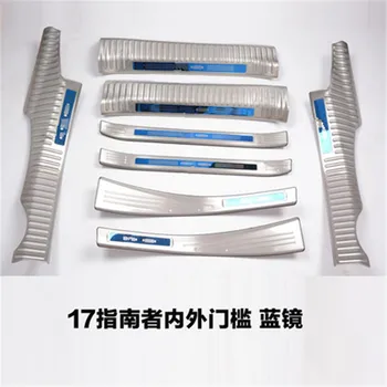 

Car Styling for Jeep Compass 2017 Rear Bumper Protector Sill Door Sill Trim Pedal Cover Guard Scuff Plate Protector Car Sticker