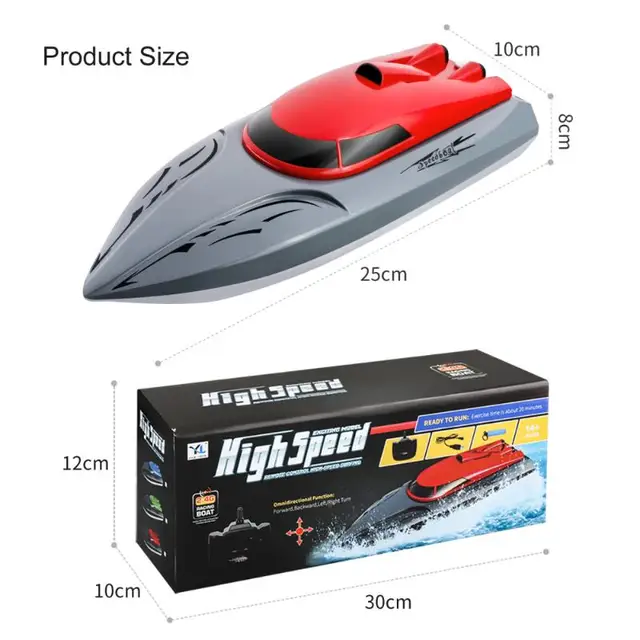 Remote Control Boat RC Speedboat Toy Ship Model Remote Control Fishing Bait Boat Ship Speedboat RC Toys Education Children Toys 6