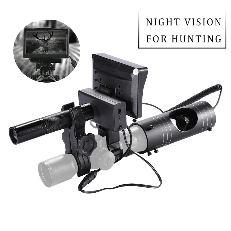 Infrared Night Vision DIY Assembly Display Screen IR Flashlight Camera lens Sight Scope Hunting Tactical Day & Night Switching