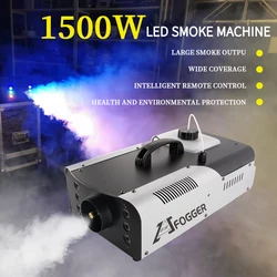Machine à fumée antibrouillard LED 1500W, télécommande sans fil, pour DJ, Disco, scène, Club, spectacle, fête 