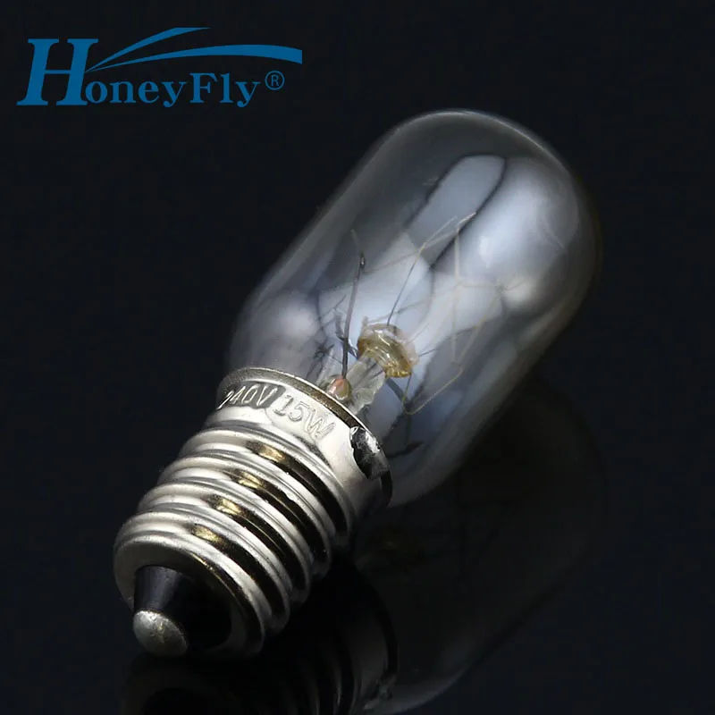 HoenyFly 2pcs Refrigerator Lamp JD 15W E14 2700-3000K 220V Oven Freezer Lamp Indicator Oil-smoke Drawing Machine Halogen Bulb lampara led bulb e12 3v 5v 12v 24v 48v 110v 220v mini colorful small candle spotlight indicator lamp frosted shell light green