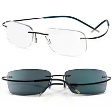 Ультралегкие титановые наружные фотохромные очки для чтения, мужские солнцезащитные очки, автоматические Обесцвечивающие очки для пресбиопии, дальнозоркости