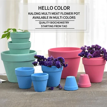 

1pc Multi Colors Mini Succulent Plant Pots Small Mini Terracotta Pot Clay Ceramic Pottery Planter Cactus Flower Pots Home Decor