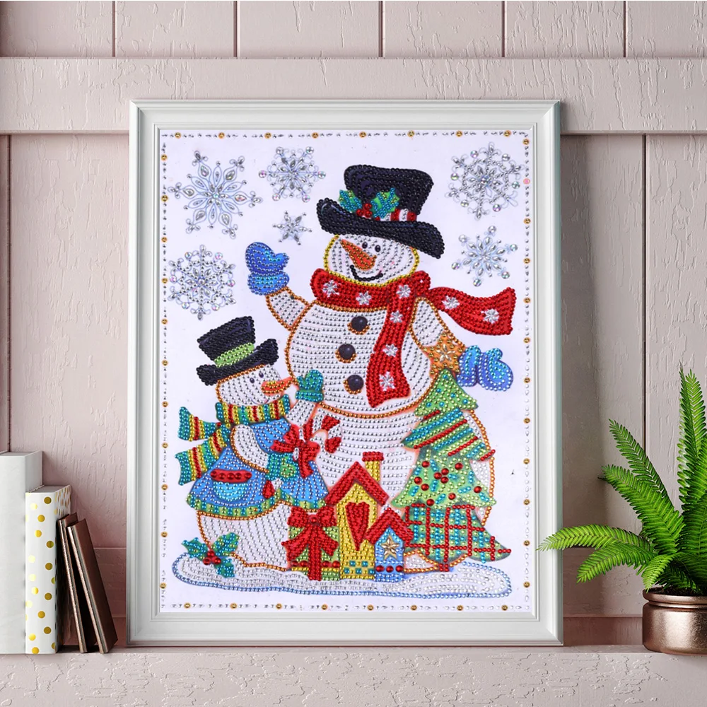 5D DIY специальный бриллиантовый рисунок Рождество Снеговик комплекты для вышивки/мозаики спальня гостиная отель Декор около 30*40 см