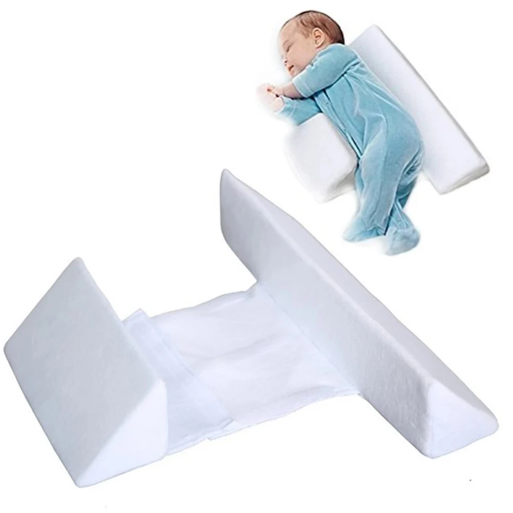Baby Newborn Infant Pillow Memory Foam Positioner Prevent Flat Head Anti Roll WE 