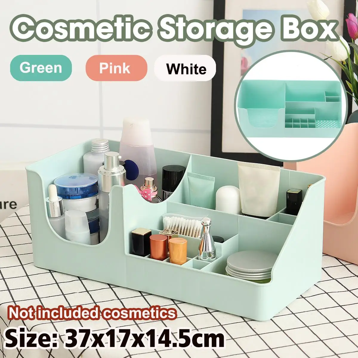  Hot Large Capacity Cosmetic Storage Box Makeup Drawer Organizer Jewelry Nail Polish Makeup Containe