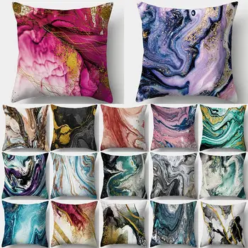

Golden Marble Geometric Decorative Cushion Cover Pillow Pillowcase Polyester 45*45 Throw Pillow Home Decor Pillowcover 40893