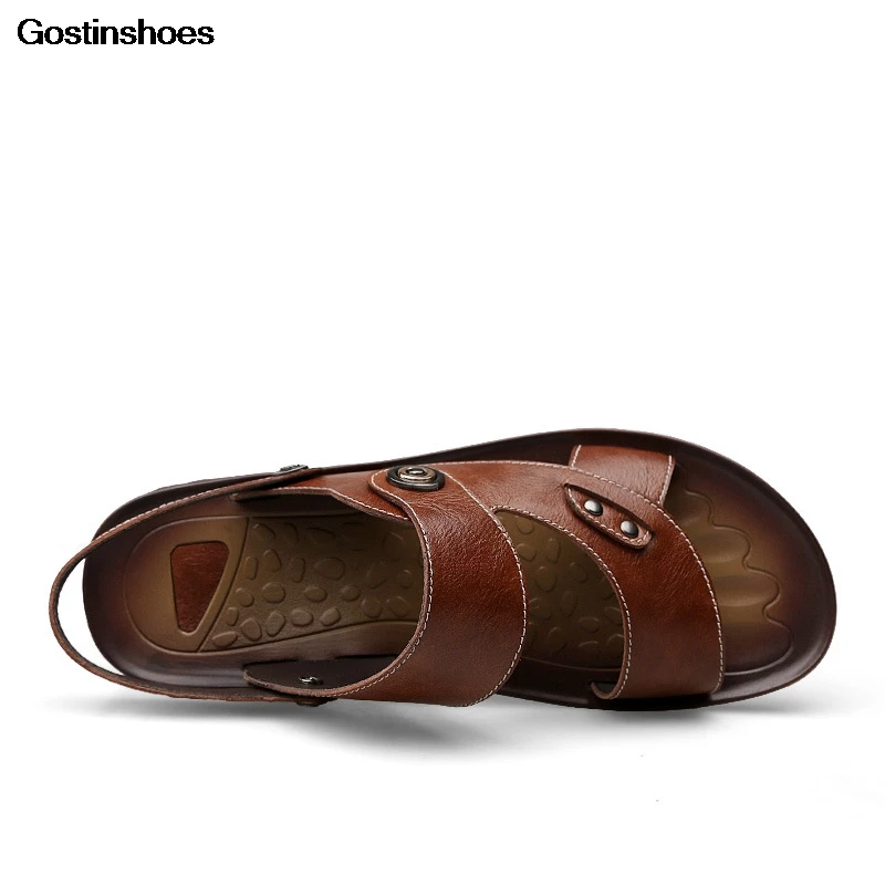Обувь мужские сандалии из коровьей кожи Zapatos De Hombre Sandalias повседневная кожаная