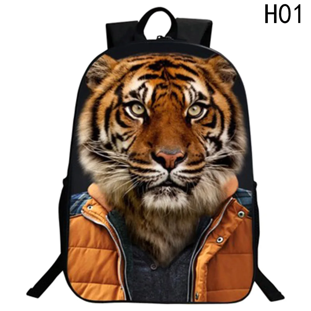 01 Школьные сумки Дети Bookbag для девочек-подростков детские школьные сумки рюкзак Mochila 3D мультфильм в форме животных милый кот собака - Цвет: 01