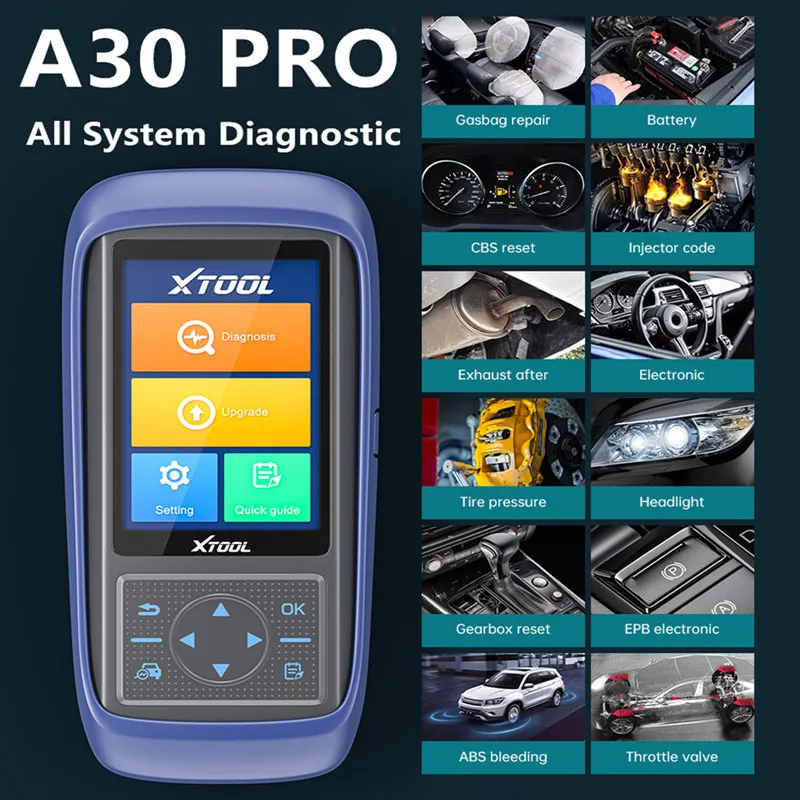 Сканер XTOOL A30 PRO с сенсорным экраном OBD2 автоматический диагностический инструмент