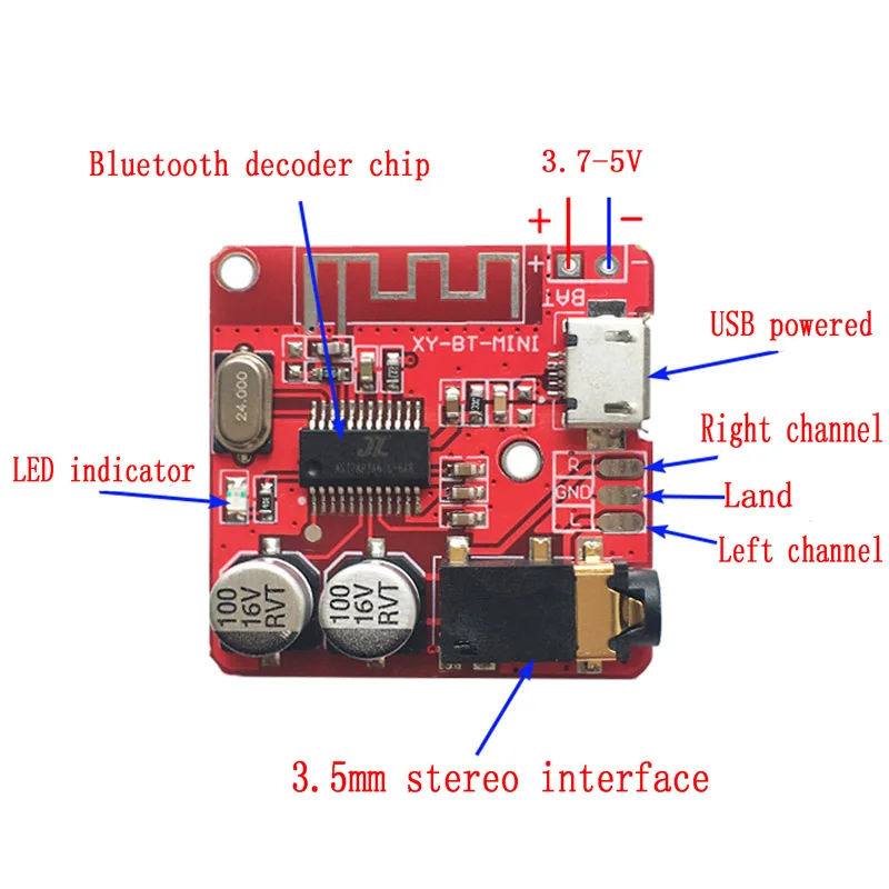 MP3 Bluetooth декодер доска без потерь автомобильный усилитель для громкоговорителя Модифицированная плата Bluetooth 4,1/4,2 схема стерео приемник модуль