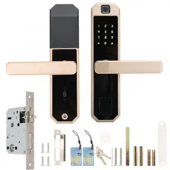 

Password Lock Electronic Fingerprint Password Card Key Security Door Lock Touch Screen cerradura puerta