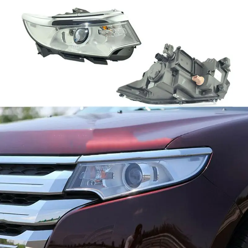 

For Ford Edge 2009-2014 White Angle Eye Light Halo Composite Headlight Lens