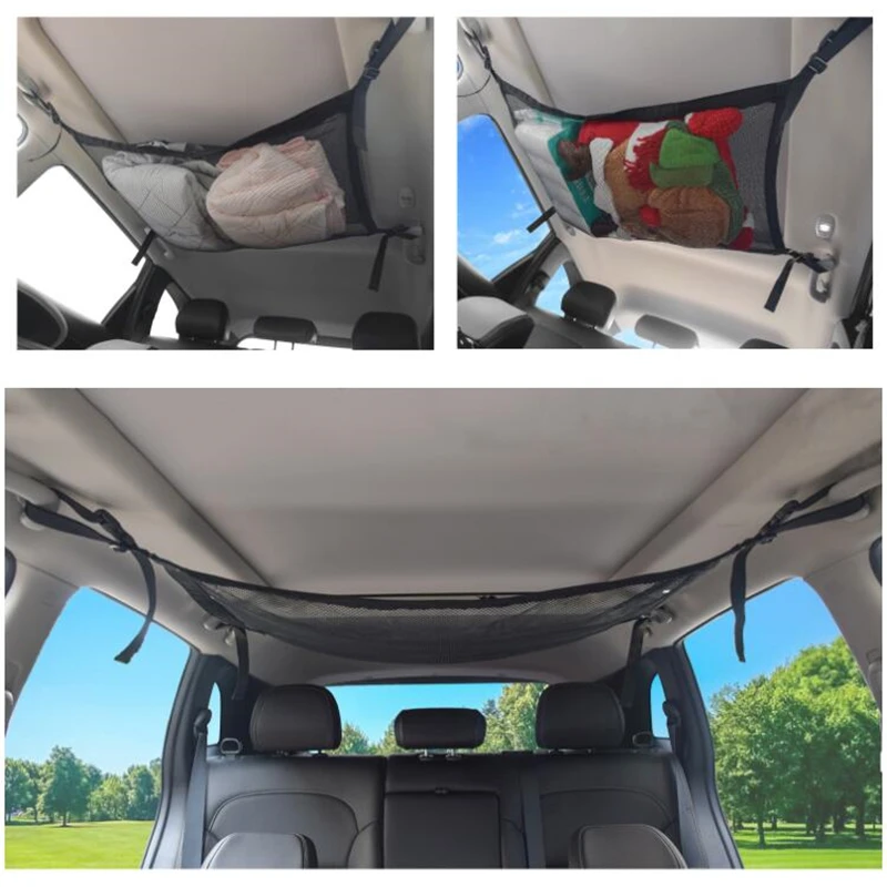 

Multifunctional car storage bag can expand the top of the car debris toy mesh storage bag