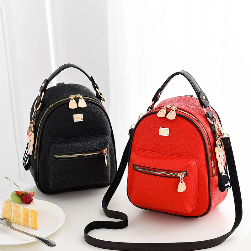 

2019 New Style WOMEN'S Bag Korean-style Simple Student Backpack Versatile Mini Square Sling Bag Shoulder Cross-body Handbag
