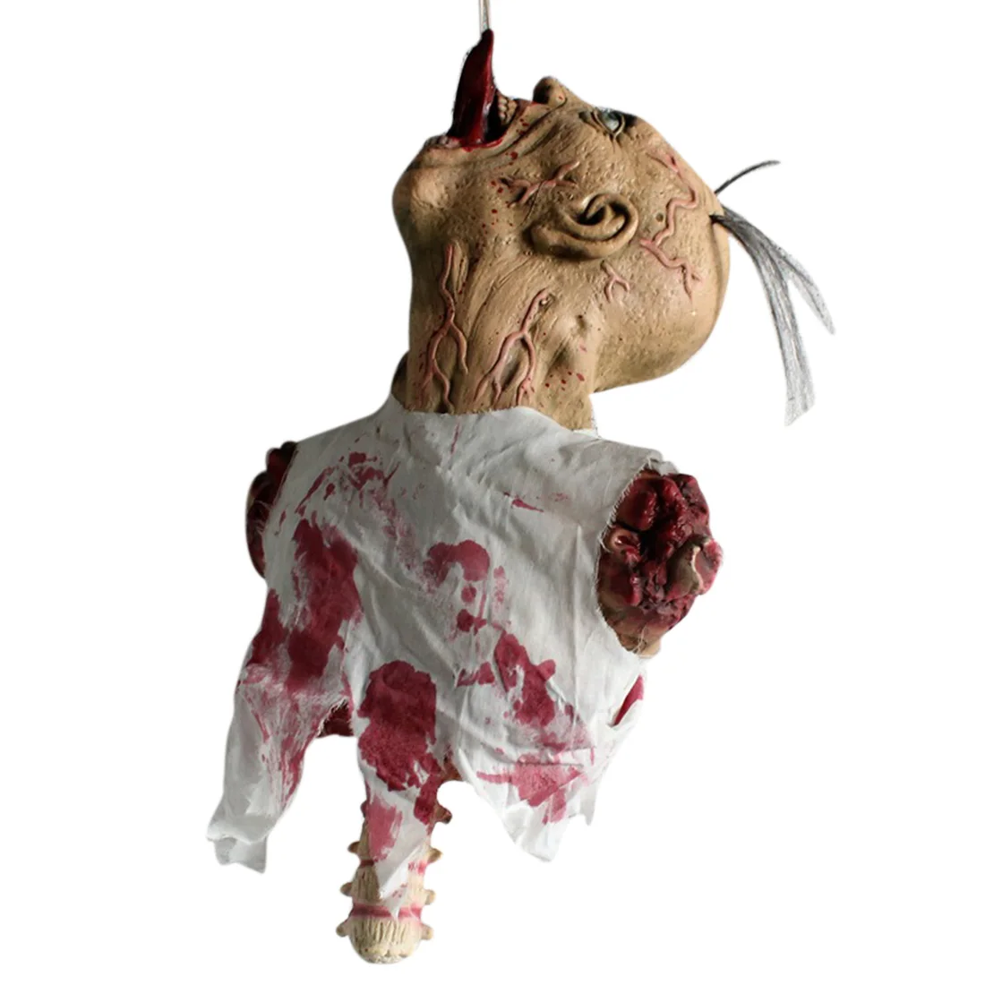 

Halloween Bloody Prop Hanging Tongue Ghost Latex Scary Prop for Halloween Outdoor Indoor Decor