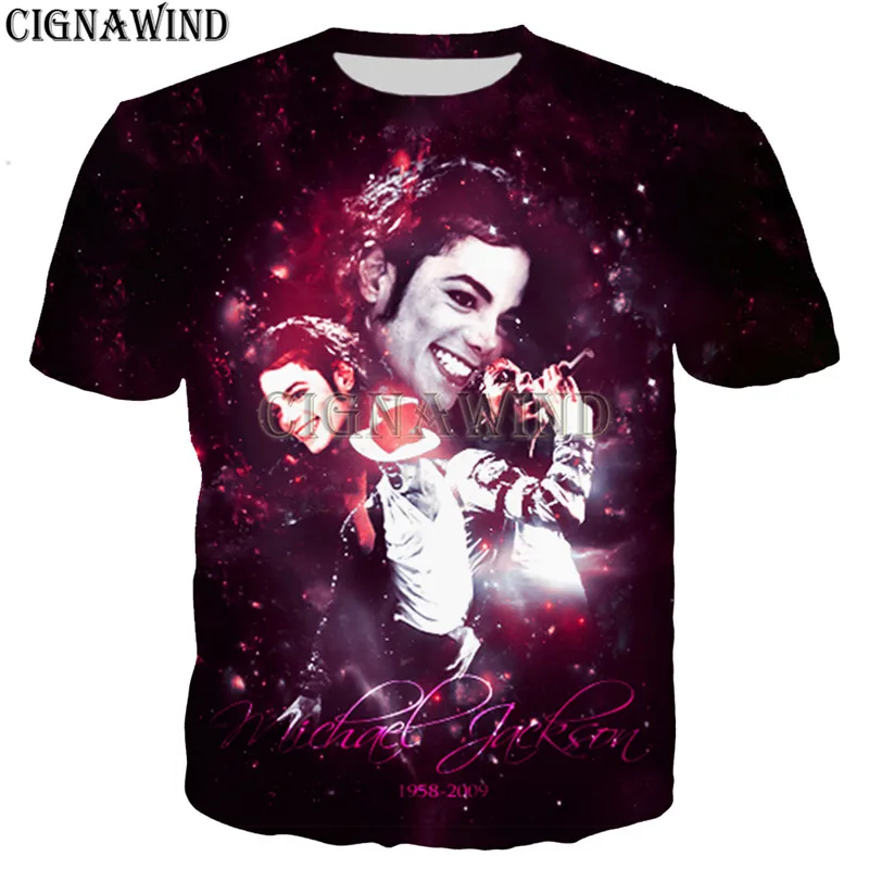 Popular singer Michael Jackson t shirt men/women 3D print t-shirts Harajuku style hoodies/ sweatshirts/vest summer tops