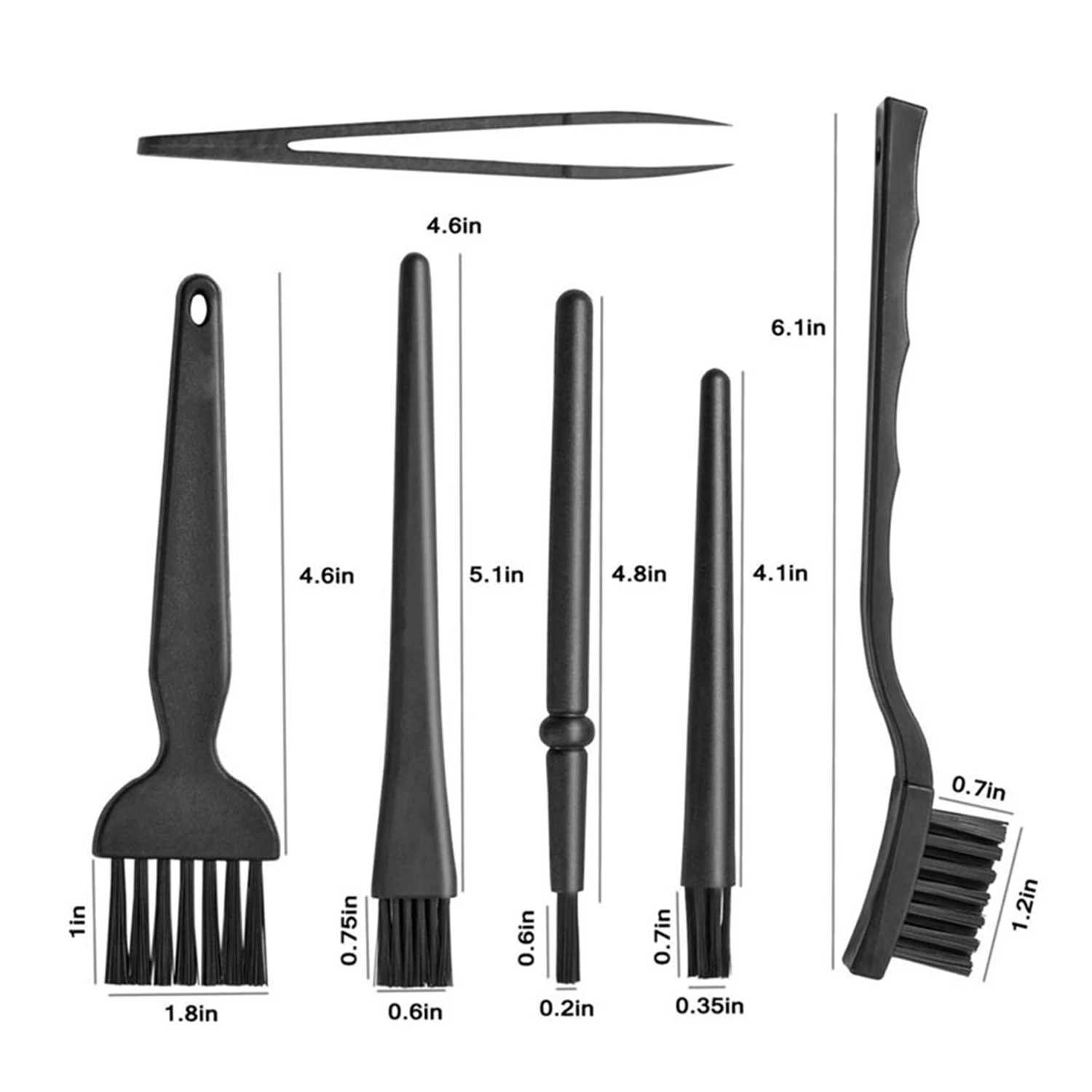 6PCS Professional Laptop Keyboard Cleaning Kit Small Portable Anti Static Computer Phone Air Dust Brushes Cleaner Accessories