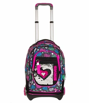 

Trolley Seven NEW JACK - SHINEHEART Nero - 35 Lt - Paillettes reversibili - Sganciabile e lavabile