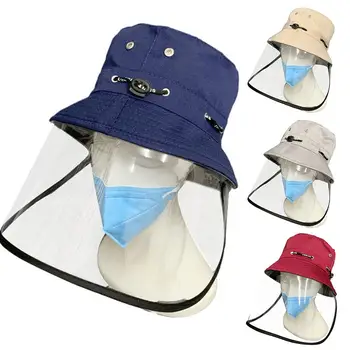 

Unisex Anti Droplet Dust Proof Sun Protection Face Shield Cover Bucket Hat Cap Covering Mask Prevent the spread of saliva