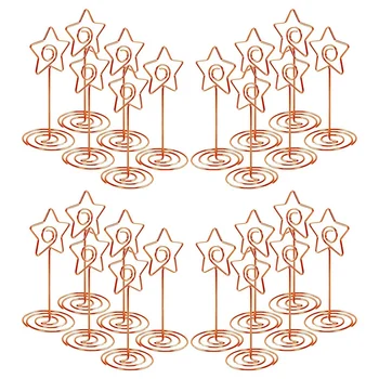 

24Pcs Place Card Holders Wire Picture Stands for Weddings Dinner Parties Baby Showers Birthdays Home/Office Reminders