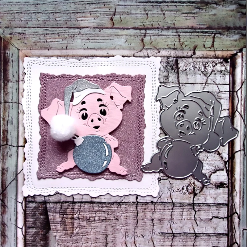 

InLoveArts Animal Dies Cute Pig Metal Cutting Dies Scrapbooking for Card Making New 2019 DIY Embossing Cuts New Craft Die