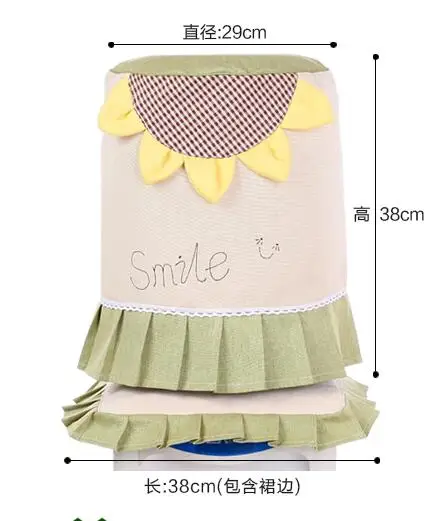 Fabric water dispenser cover Korean version cute garden mineral water dust cover vertical bucket