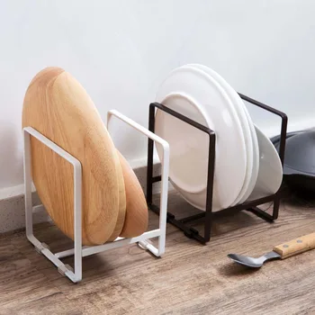 

Carbon Steel Dish Rack Drying Rack Shelf Pot Lid Dish Drainer Tray Plate Display Holder Storage Rack Shelf Kitchen Organizer