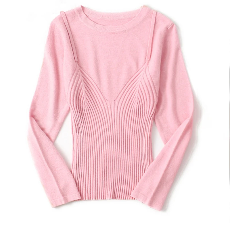 

OUMENGKA Autumn O-Neck Sweater Knitted Fashion Korea Sweaters Winter Tops Women Pullover Jumper Pull Female Hiver Truien Dames