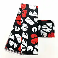 Шелковая восковая ткань, Африканский воск, стиль, последний Шелковый Атласный воск с шифоновой блузкой, африканская ткань для платья 4+ 2 ярдов, MO3