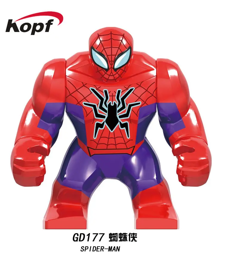 

Building Blocks Avengers 4 Endgame Big Model Spider Man Collection Action Bricks Figure For Children Gift Toys GD177